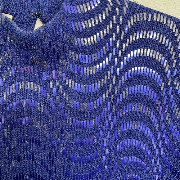 St. JOHN by Marie Gray Vintage Royal Blue Sequin Dress Size 8 - Picture 3 of 7